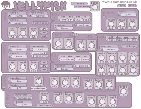 JELLYFISH SYNTH interface